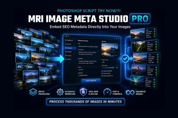Photoshop MRI Image Meta Studio Pro Eklentisi tasarım önizlemesi