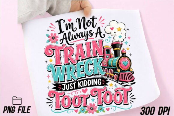 Train Wreck Retro Tişört Tasarımı SVG tasarım önizlemesi