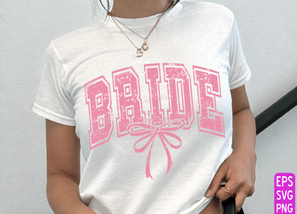 Bride Retro Yay SVG Gelin Tişört Tasarımı tasarım önizlemesi