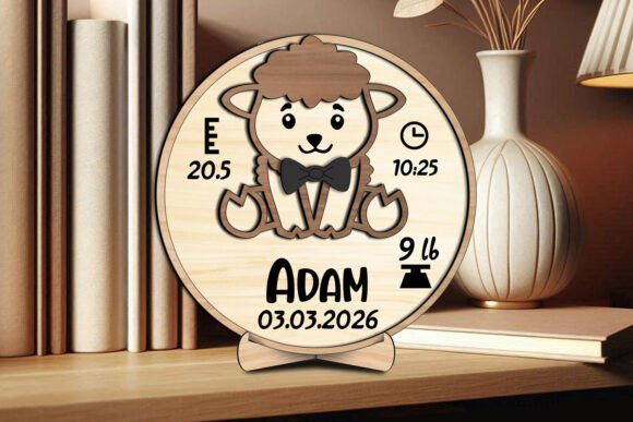 Adam Çocuk ve Bebek Odası Ahşap İsimlik Fontu tasarım önizlemesi