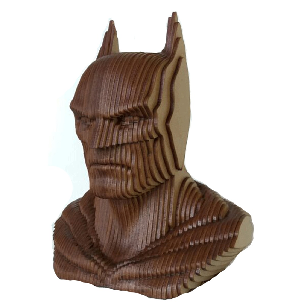 Batman Temalı 3D Ahşap Puzzle Lazer Kesim Dosyası tasarım önizlemesi