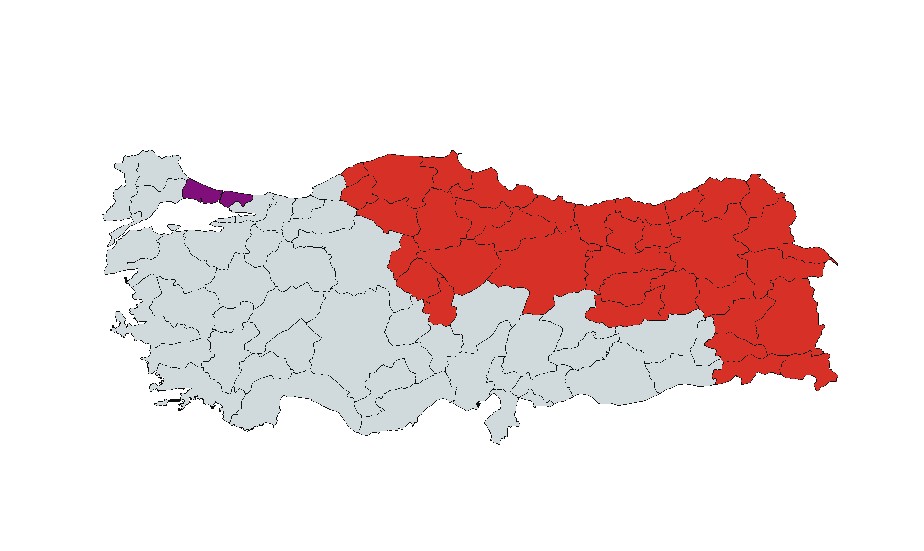 Türkiye Bölge Haritası Karadeniz Bölgesi Vektör Tasarımı tasarım önizlemesi