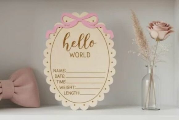 Bebek Odası İçin Hello World Yazı Tipi tasarım önizlemesi