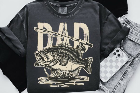 Dad Fishing Vintage Tasarım Retro Yazı Tipi tasarım önizlemesi