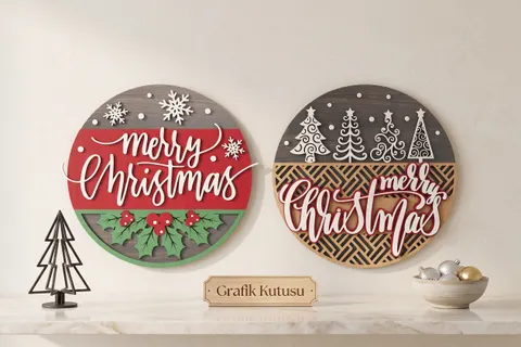 Yılbaşı Lazer Kesim Dosyaları Paketi - Lazer Kesim Dosyaları İndir (DXF, SVG, ZIP)