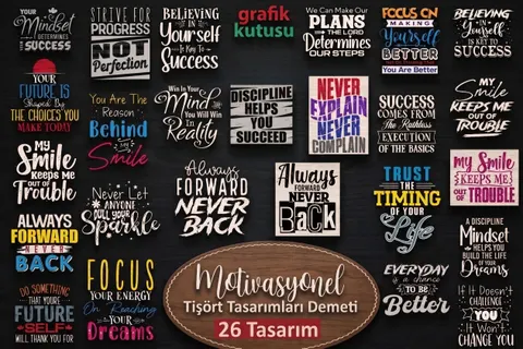 26'lı Tişört Tasarımları Paketi - Tişört Baskı Tasarımı (SVG, EPS, AI, PNG) - Tişört Tasarımları İndir (SVG, AI, EPS)