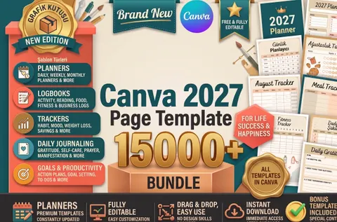 13.200+ Canva Sayfa Şablonu - Yazdırılabilir Şablon (PDF) - Notion & Planlayıcı İndir (SVG, PDF)