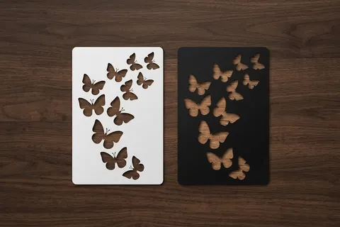 Modern Minimal Kelebek - Lazer Kesim ve Çizim Dosyası (SVG, DXF, EPS, AI, PDF, PNG) - Lazer Kesim Dosyaları İndir (DXF, SVG, AI)