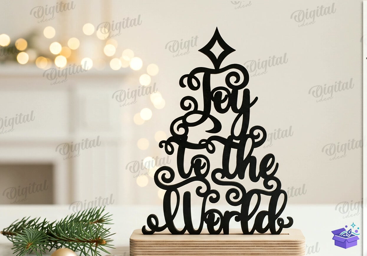 Yılbaşı Stand Decors Lazer Kesim - Tasarım Çizim Dosyası (SVG, DXF, EPS, PNG) önizleme 4