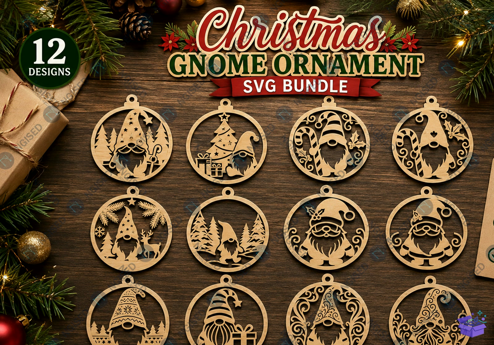 En İyi Noel Mega SVG Paketi - Tasarım Çizim Dosyası (SVG, DXF, EPS, PNG) önizleme 5