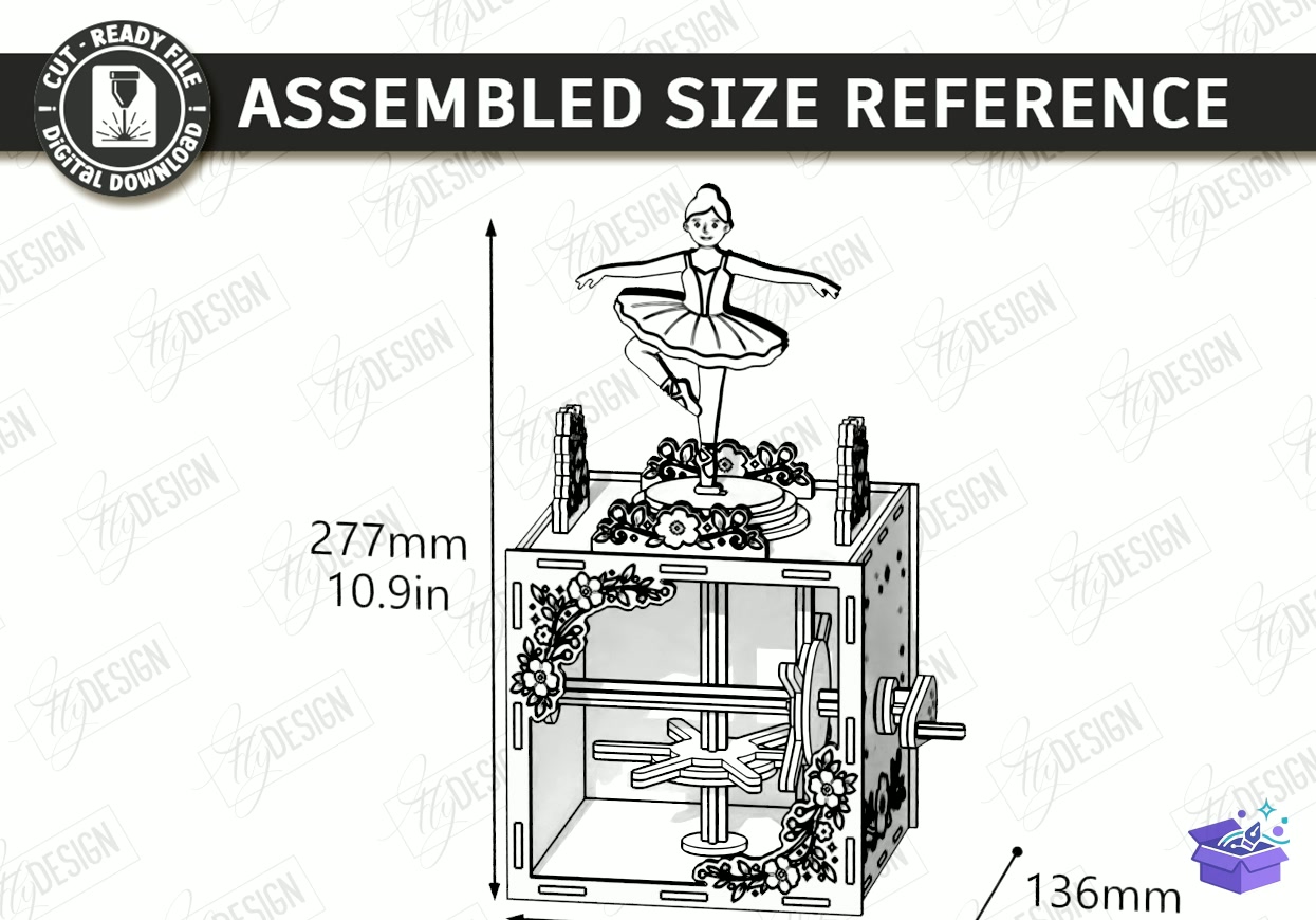 Ahşap Kinetic Ahşap Oyuncak Lazer Kesim - Tasarım Çizim Dosyası (SVG, DXF, EPS, PNG) önizleme 3