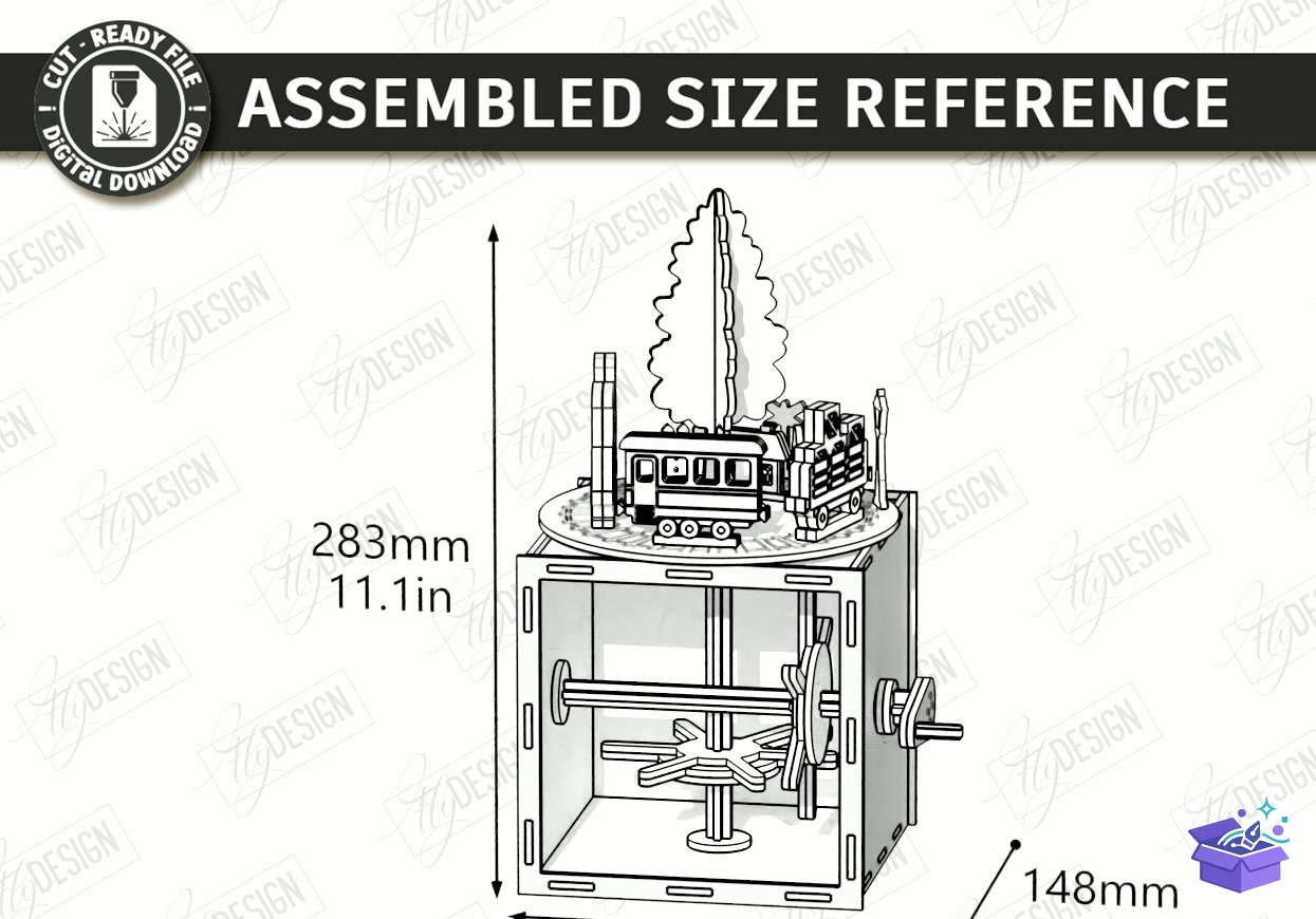 Ahşap Kinetic Ahşap Oyuncak Lazer Kesim - Tasarım Çizim Dosyası (SVG, DXF, EPS, PNG) önizleme 4
