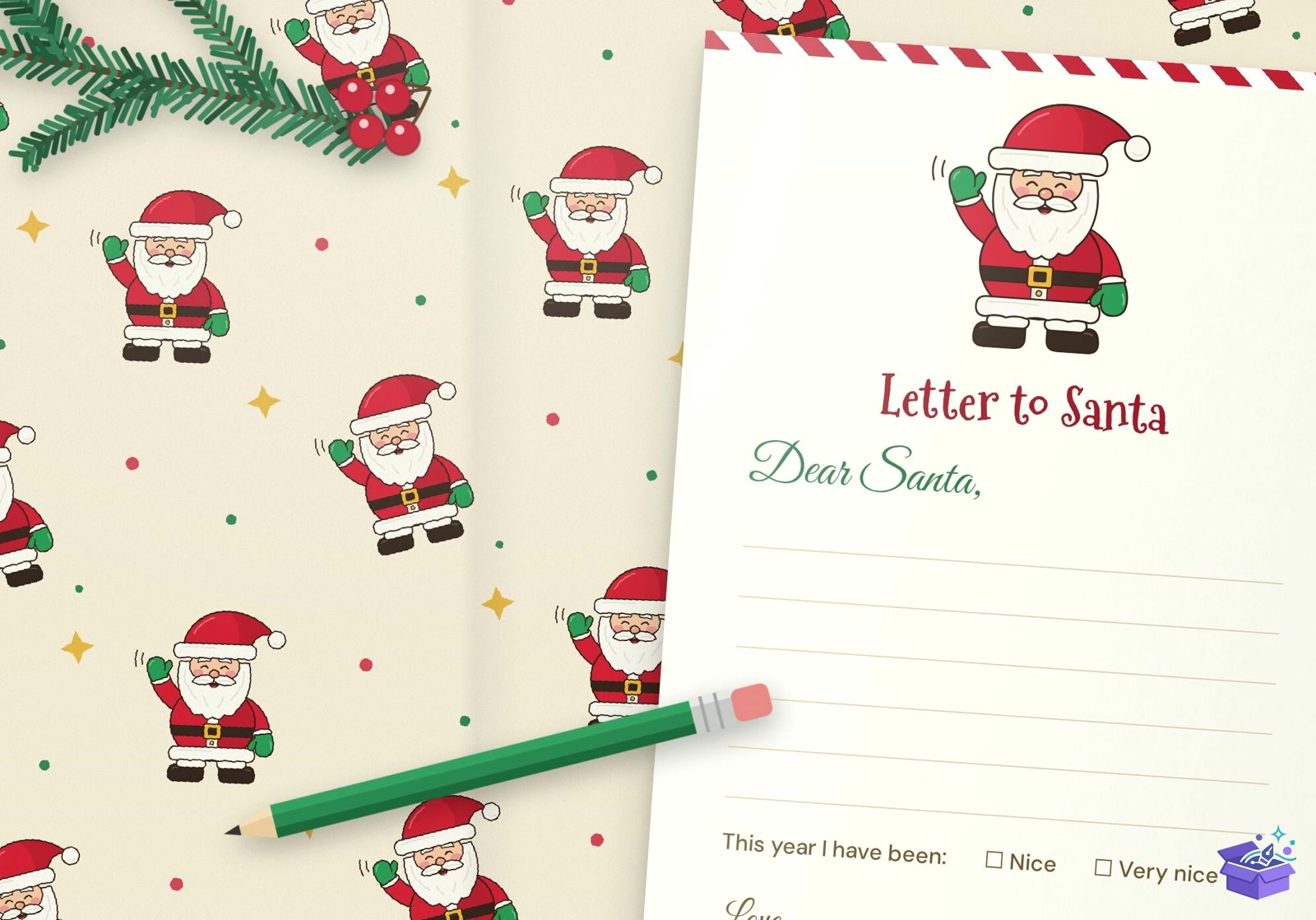 Jolly Santa SVG - Tasarım Çizim Dosyası (SVG, DXF, EPS, PNG) önizleme 2