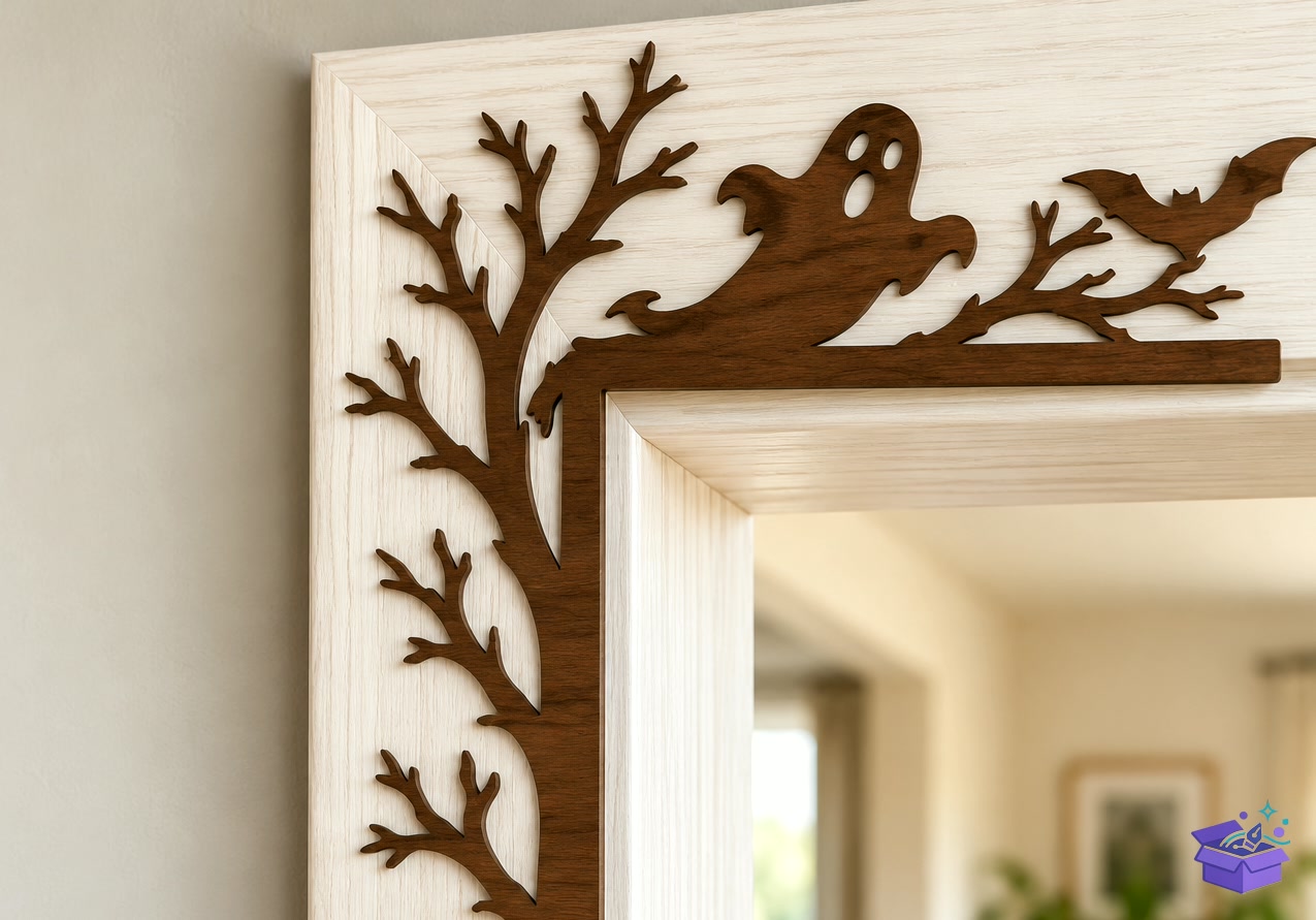 Cadılar Bayramı Door Corner SVG Laser - Tasarım Çizim Dosyası (SVG, DXF, EPS, PNG) önizleme 2