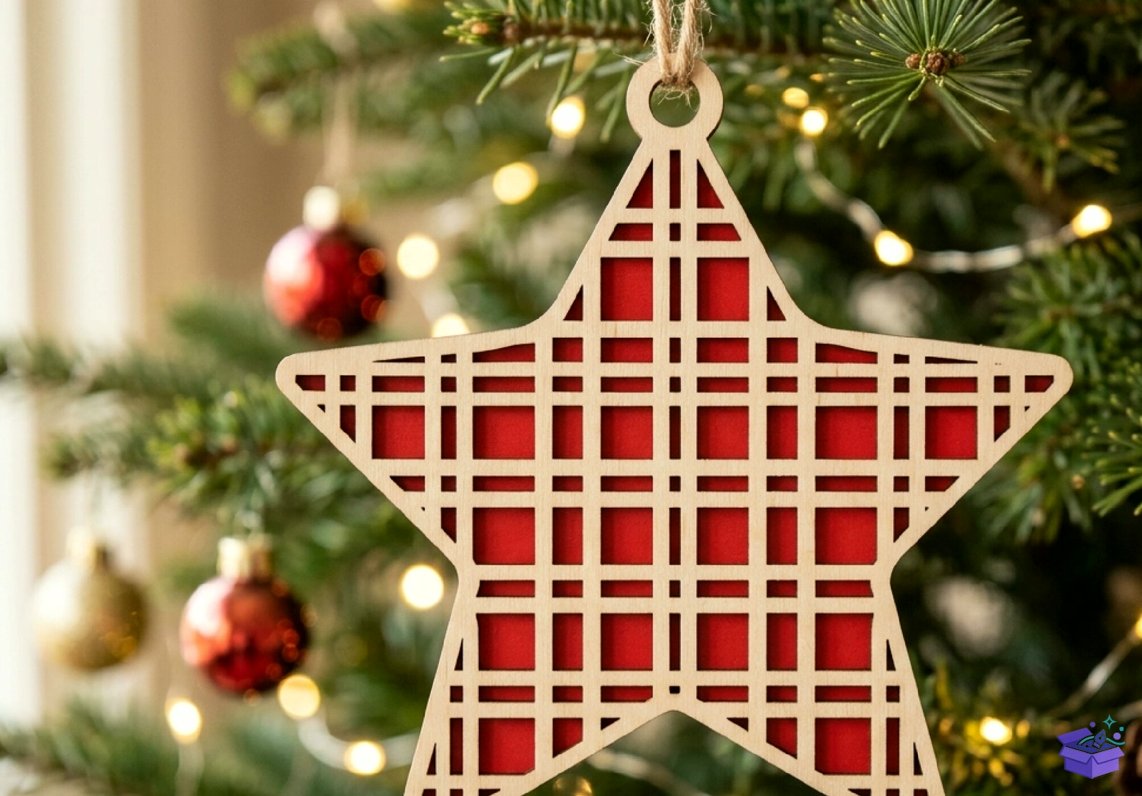 Plaid Ahşap Yılbaşı Star SVG File - Tasarım Çizim Dosyası (SVG, DXF, EPS, PNG) önizleme 2