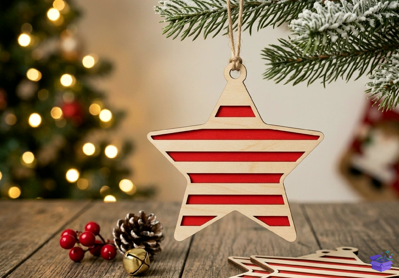 Katmanlı Yılbaşı Star SVG Lazer Kesim - Tasarım Çizim Dosyası (SVG, DXF, EPS, PNG) - Lazer Kesim Dosyaları İndir (DXF, SVG, EPS)