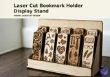 Kitap Ayracı Sergileme Standı - Lazer Kesim ve Çizim Dosyası (SVG, DXF, EPS, PDF, PNG) - detaylı önizleme 1