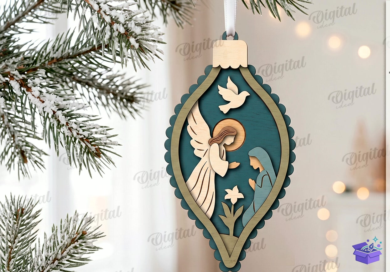 3D Nativity Süs Lazer Kesim - Tasarım Çizim Dosyası (SVG, DXF, EPS, PNG) önizleme 6