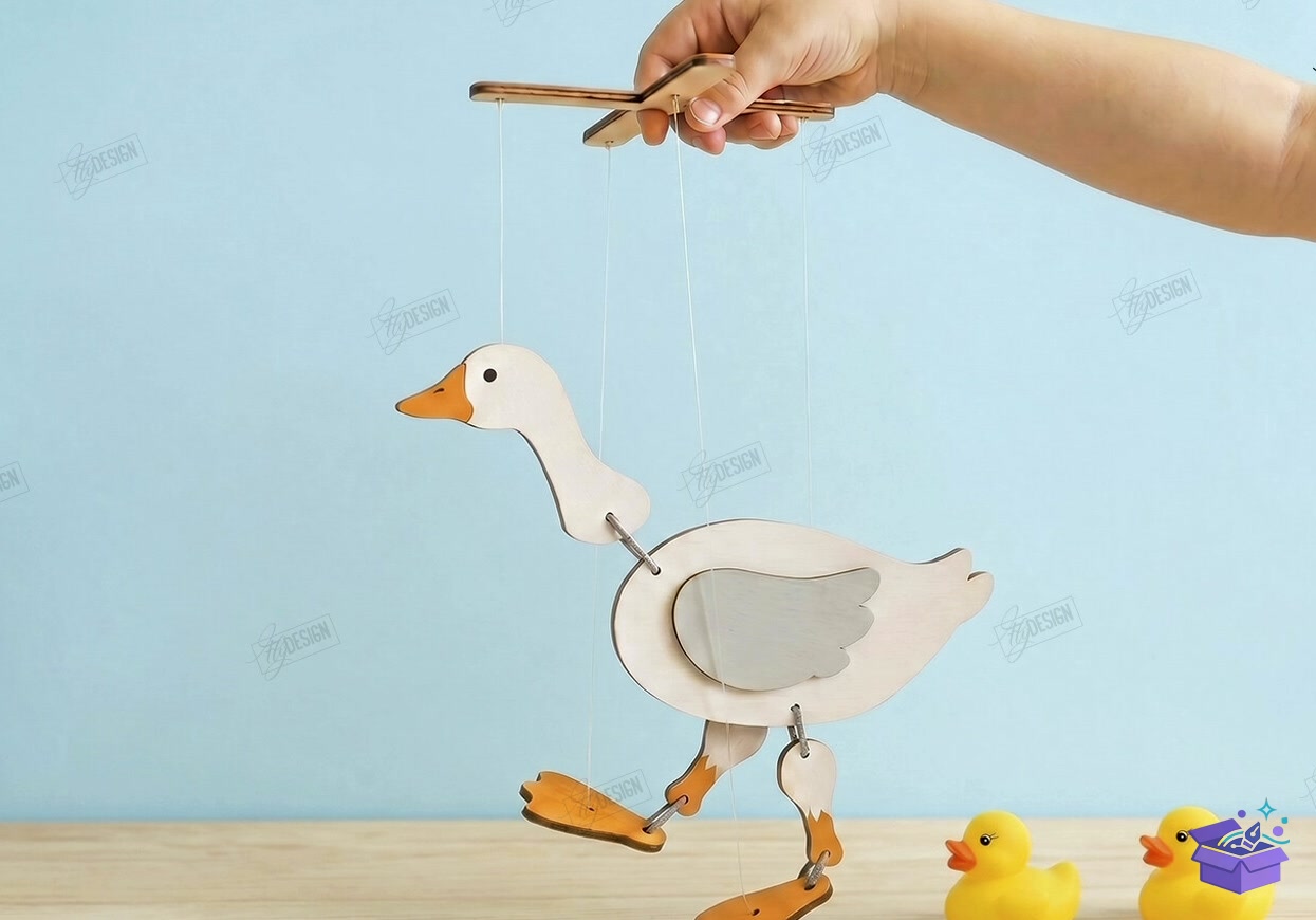 String Marionette Puppet Laser - Tasarım Çizim Dosyası (SVG, DXF, EPS, PNG) önizleme 3