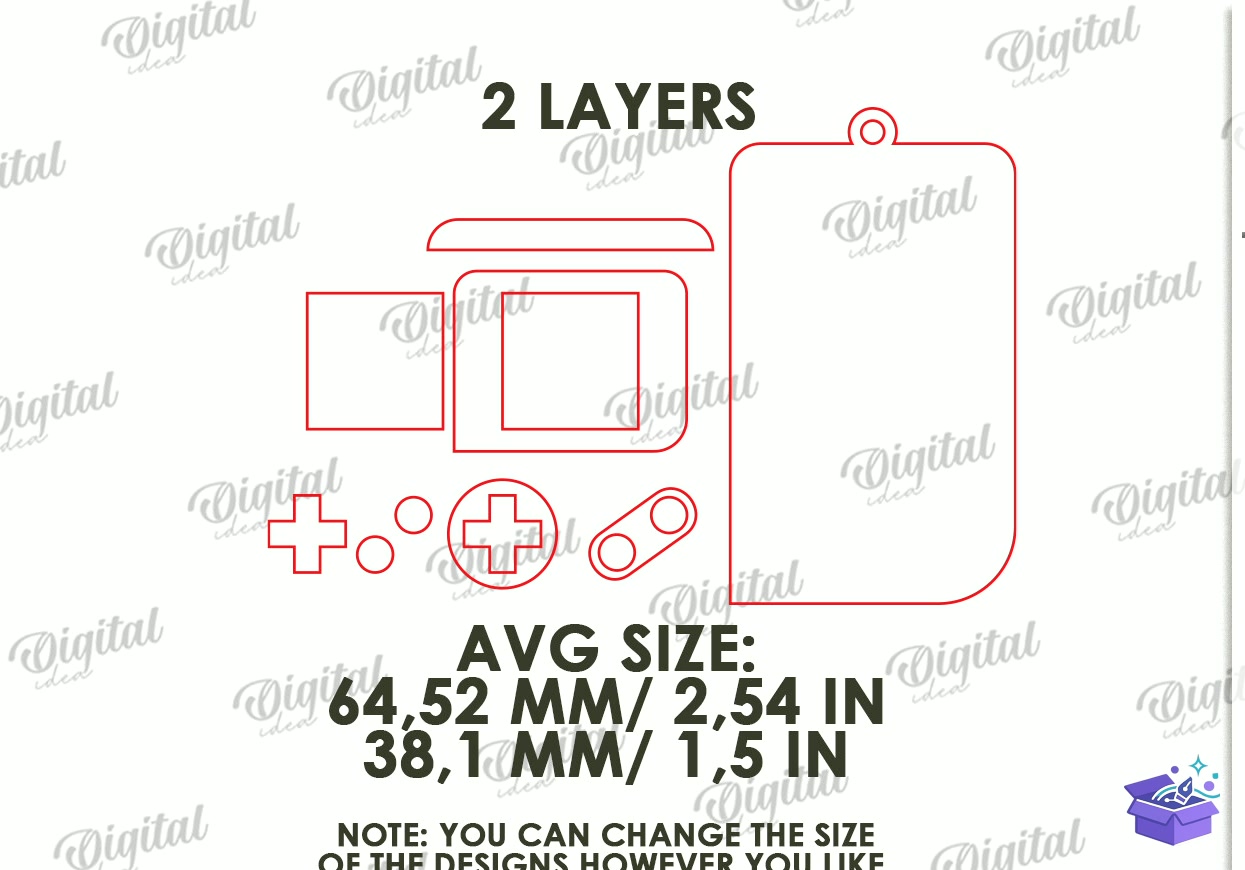 Cute Anahtarlık Lazer Kesim - Tasarım Çizim Dosyası (SVG, DXF, EPS, PNG) önizleme 6