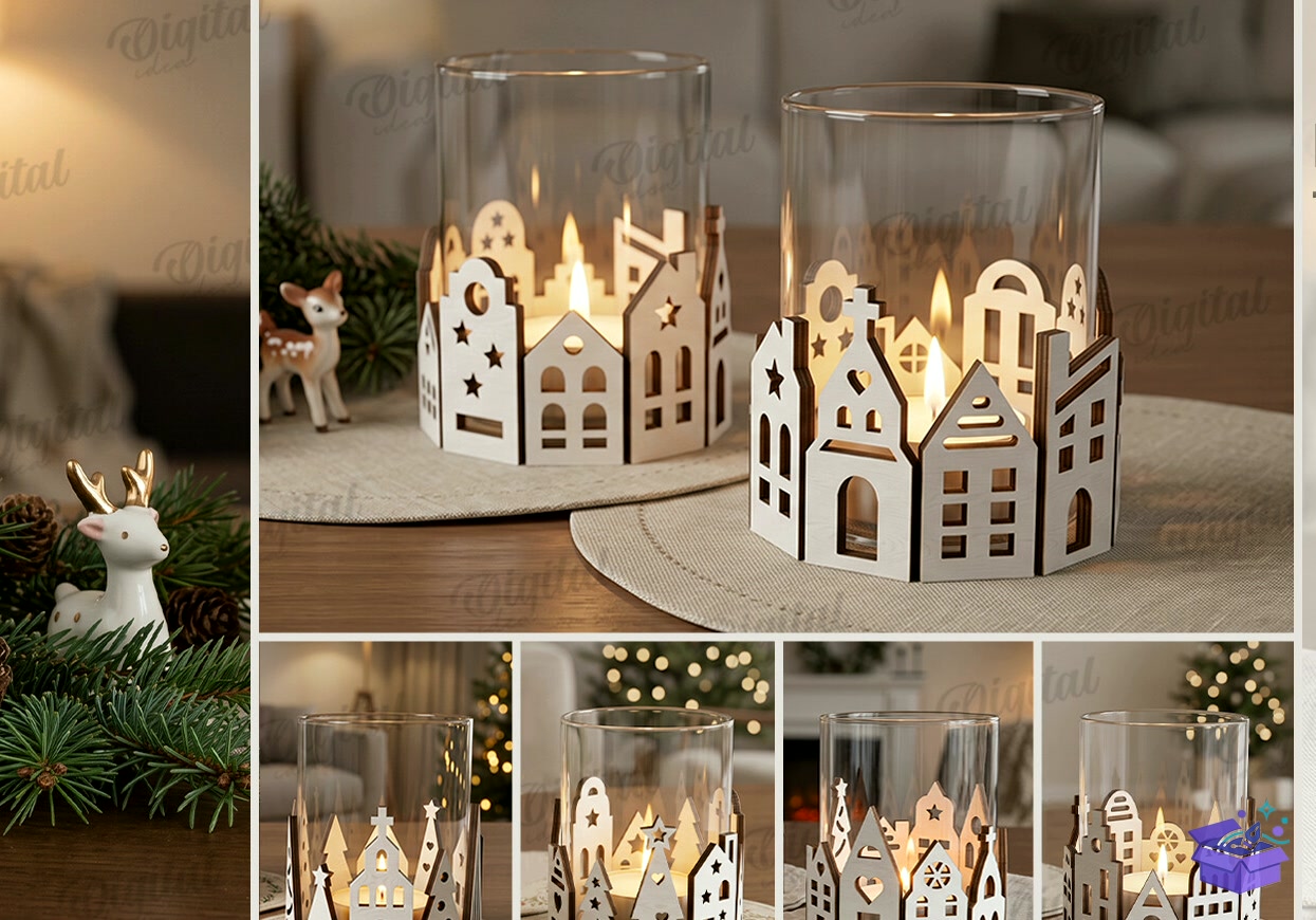 Yılbaşı Jar Decor Lazer Kesim - Tasarım Çizim Dosyası (SVG, DXF, EPS, PNG) - Lazer Kesim Dosyaları İndir (DXF, SVG, EPS)