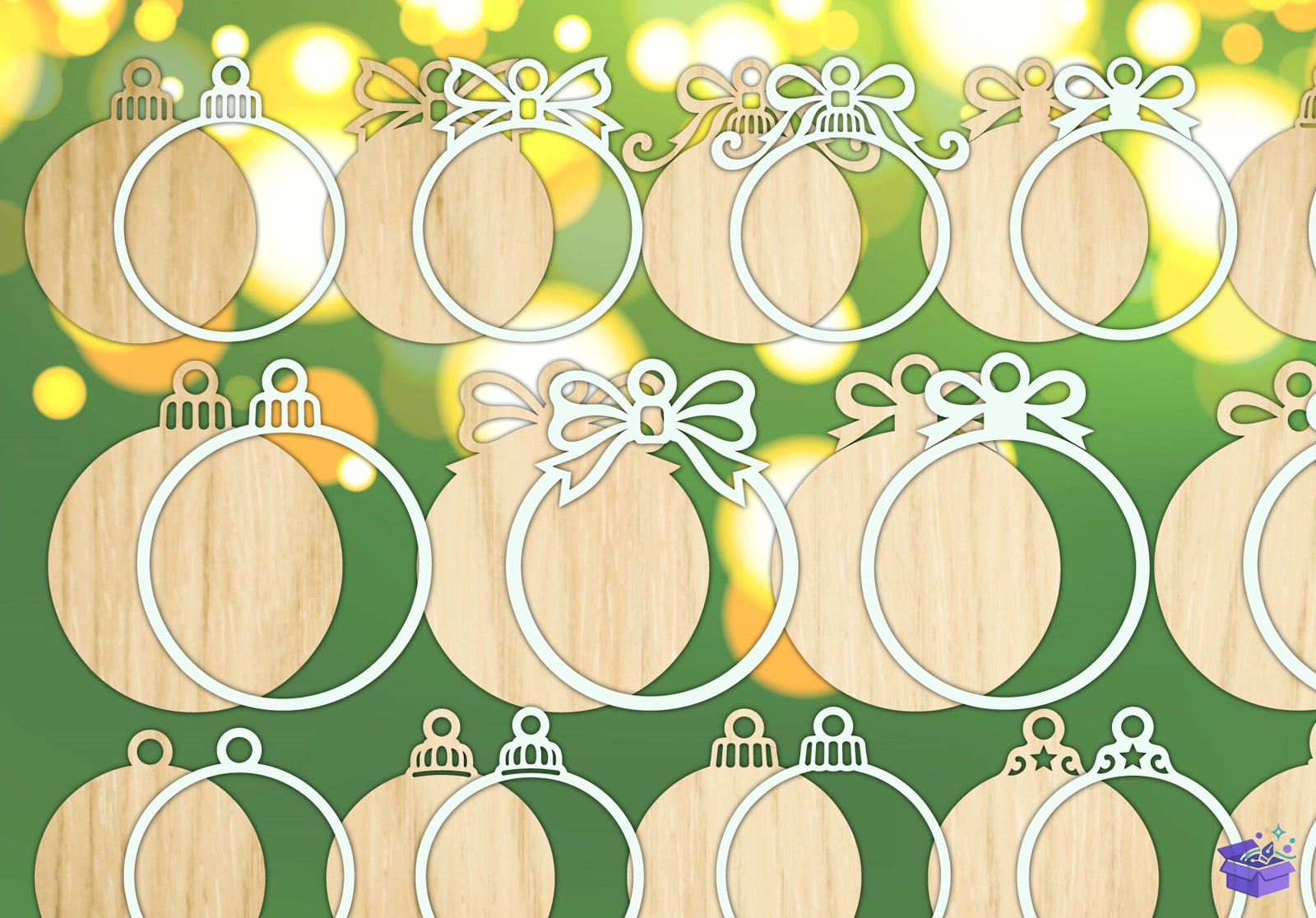 14 Blank Süs SVG Laser Files - Tasarım Çizim Dosyası (SVG, DXF, EPS, PNG) önizleme 2