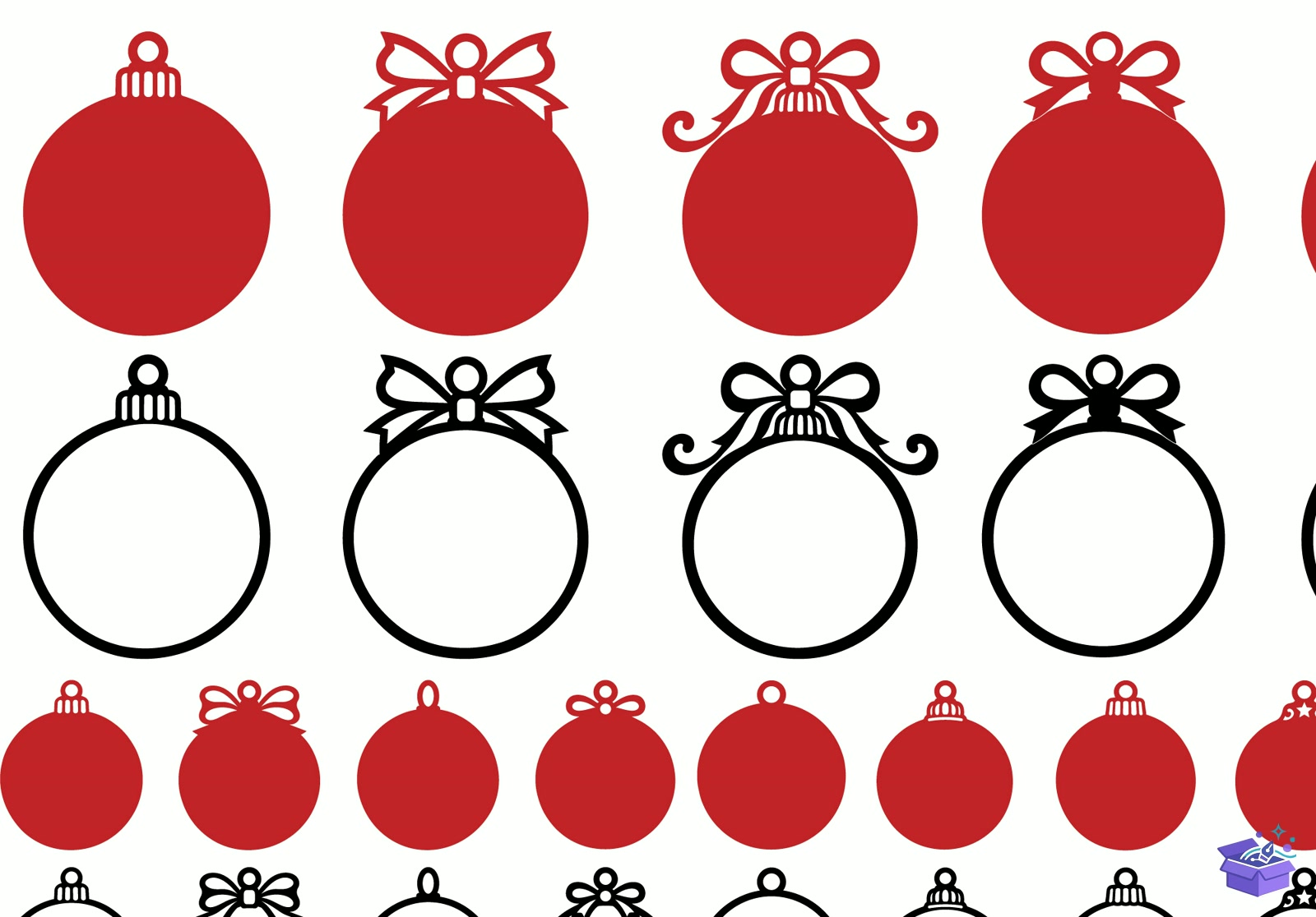 14 Blank Süs SVG Laser Files - Tasarım Çizim Dosyası (SVG, DXF, EPS, PNG) önizleme 3