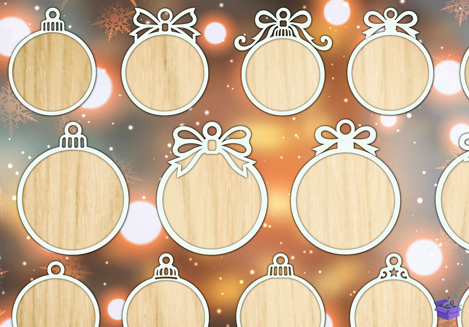 14 Blank Süs SVG Laser Files - Tasarım Çizim Dosyası (SVG, DXF, EPS, PNG) önizleme 4
