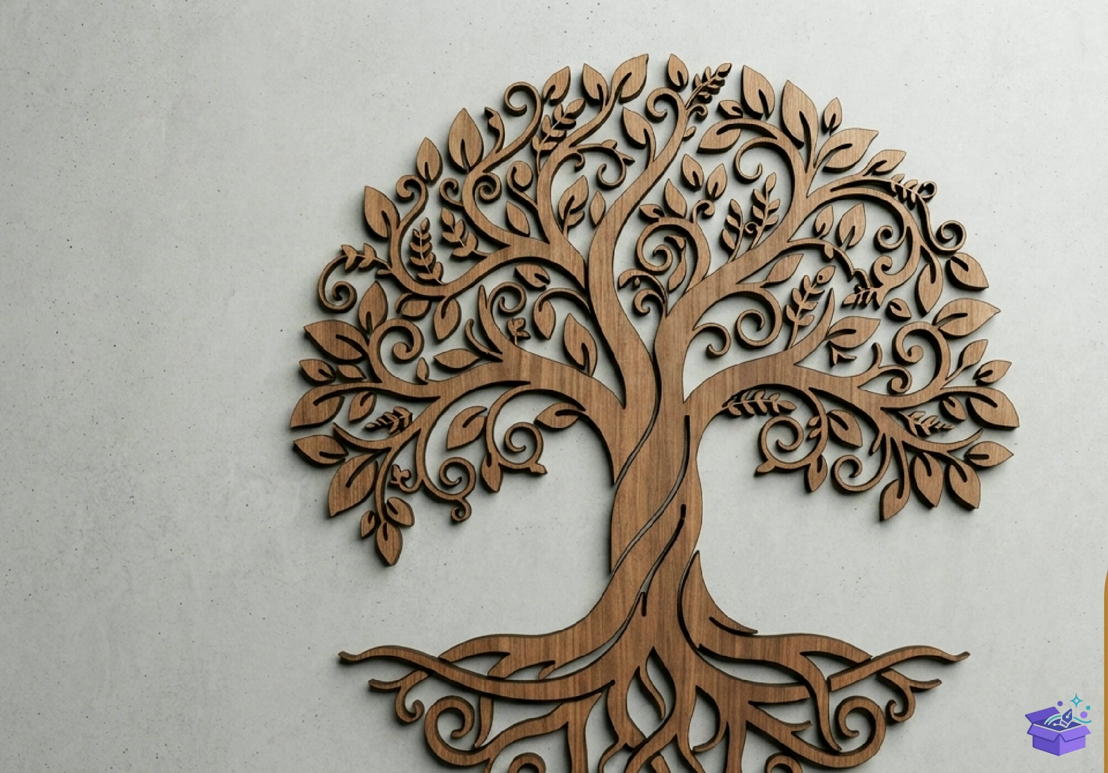 Intricate Lazer Kesim Ağaç Duvar Dekoru - Tasarım Çizim Dosyası (SVG, DXF, EPS, PNG) - Lazer Kesim Dosyaları İndir (DXF, SVG, EPS)