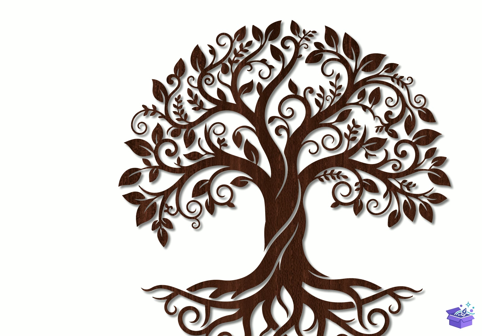 Intricate Lazer Kesim Ağaç Duvar Dekoru - Tasarım Çizim Dosyası (SVG, DXF, EPS, PNG) önizleme 3