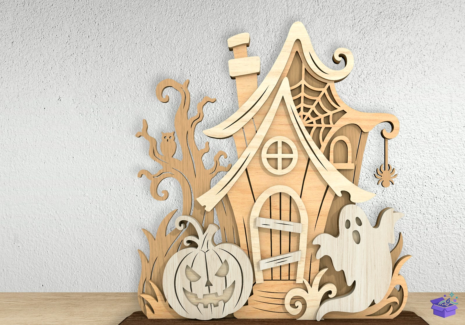 Haunted Cadılar Bayramı Village SVG - Tasarım Çizim Dosyası (SVG, DXF, EPS, PNG) önizleme 2
