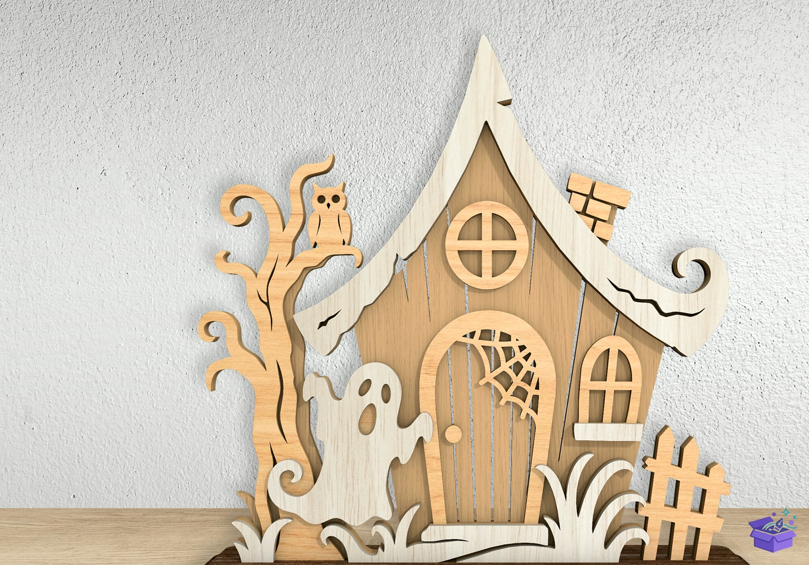 Haunted Cadılar Bayramı Village SVG - Tasarım Çizim Dosyası (SVG, DXF, EPS, PNG) önizleme 3