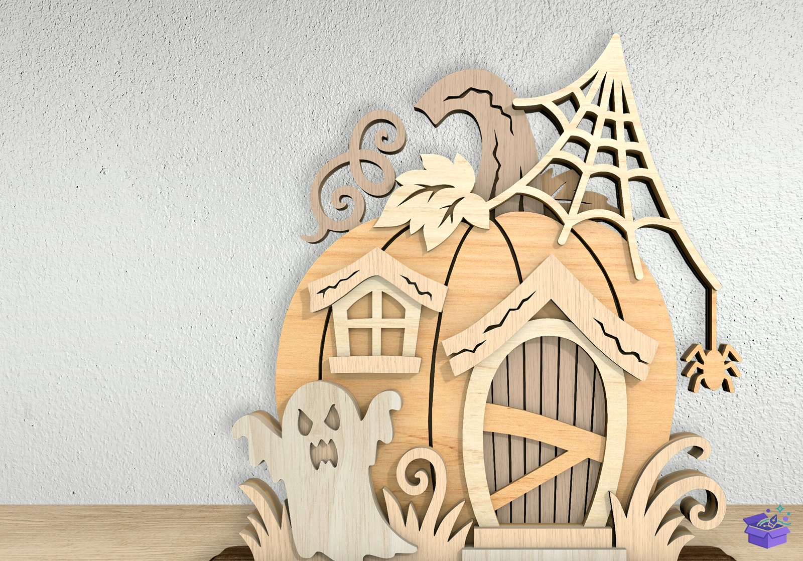 Haunted Cadılar Bayramı Village SVG - Tasarım Çizim Dosyası (SVG, DXF, EPS, PNG) önizleme 4