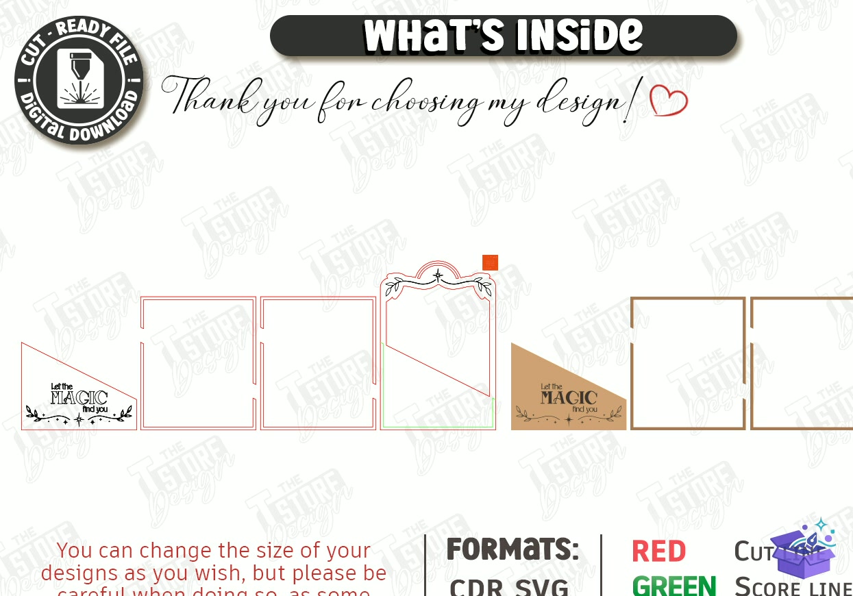 Yılbaşı Duvar Dekoru Lazer Kesim Xmas - Tasarım Çizim Dosyası (SVG, DXF, EPS, PNG) önizleme 3