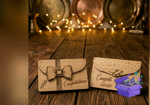 Money Gift Card Lazer Kesim - Tasarım Çizim Dosyası (SVG, DXF, EPS, PNG) önizleme 4