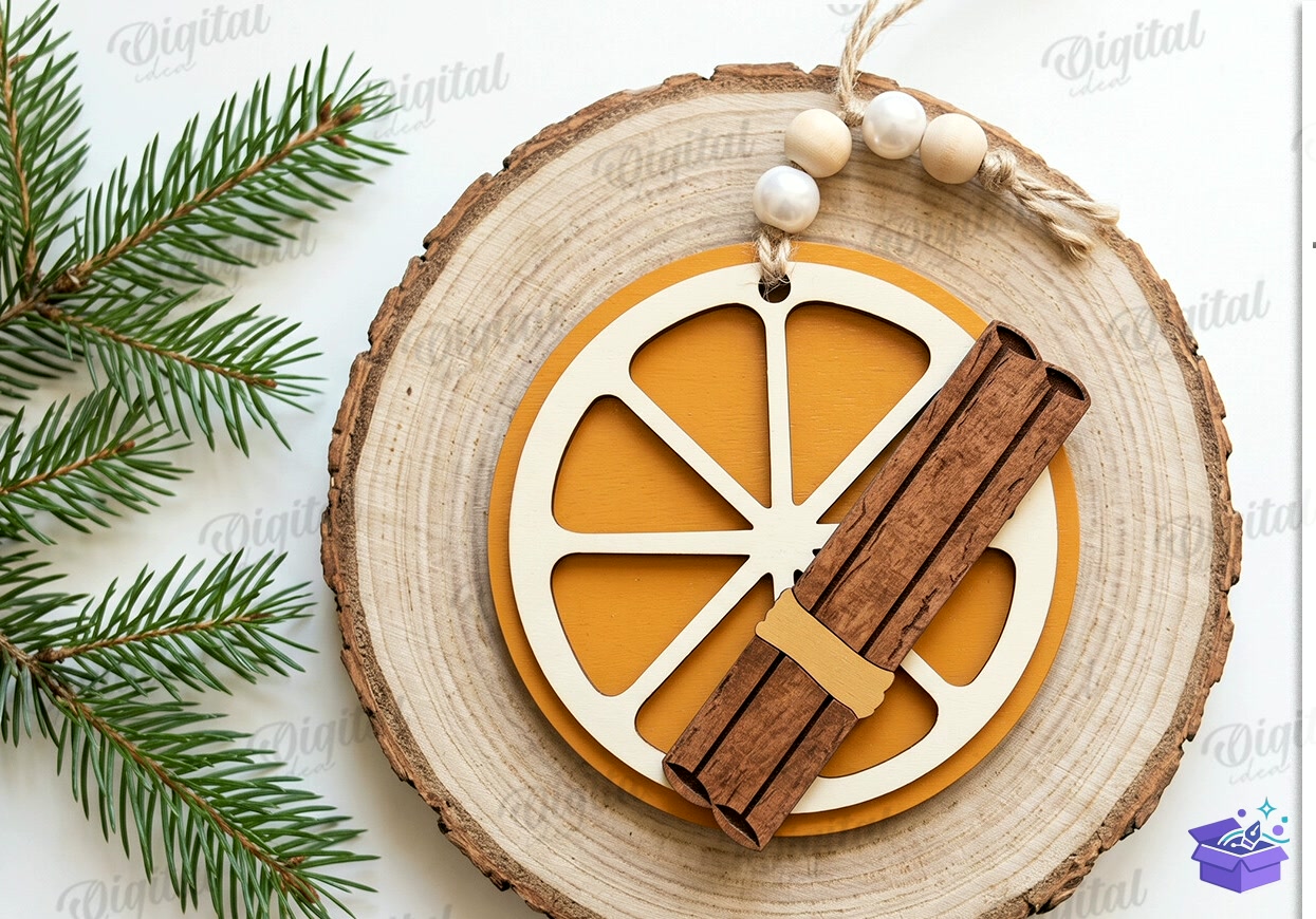 Yılbaşı Ağacı Minimal Süs - Tasarım Çizim Dosyası (SVG, DXF, EPS, PNG) önizleme 4