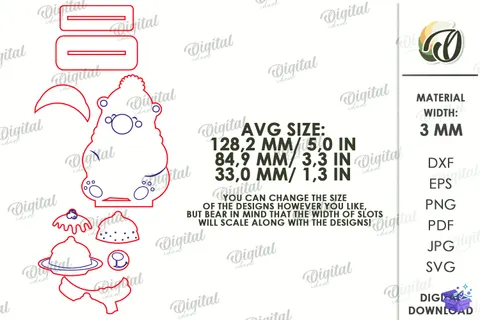 Yılbaşı Mutfak Characters - Tasarım Çizim Dosyası (SVG, DXF, EPS, PNG) - Lazer Kesim Dosyaları İndir (STL, 3MF, DXF)
