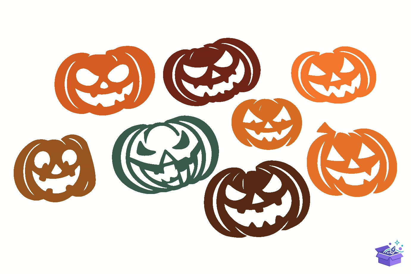 Lazer Kesim Cadılar Bayramı Pumpkin SVG - Tasarım Çizim Dosyası (SVG, DXF, EPS, PNG) - Lazer Kesim Dosyaları İndir (DXF, SVG, EPS)