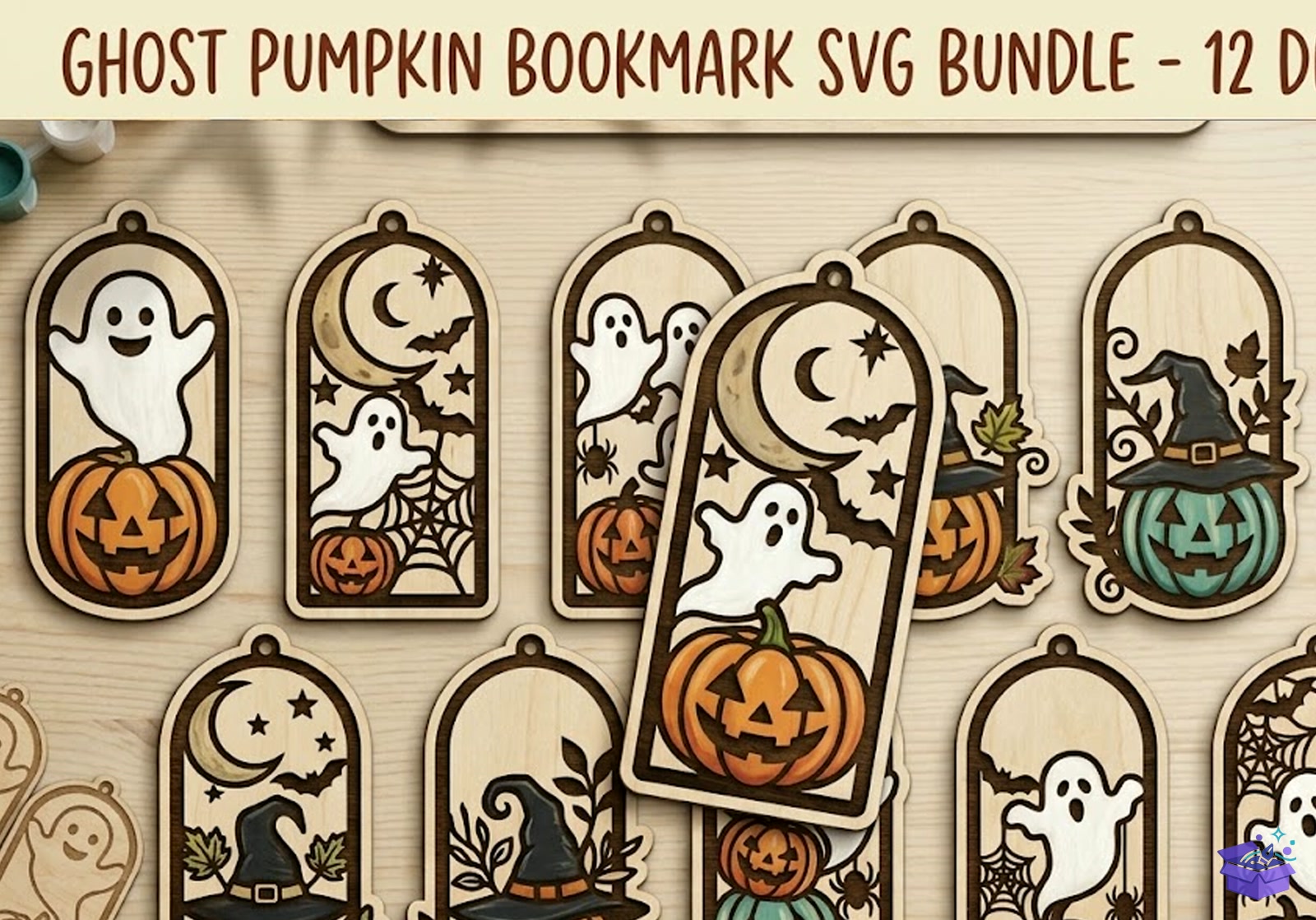 Lazer Kesim Cadılar Bayramı Pumpkin SVG - Tasarım Çizim Dosyası (SVG, DXF, EPS, PNG) önizleme 5
