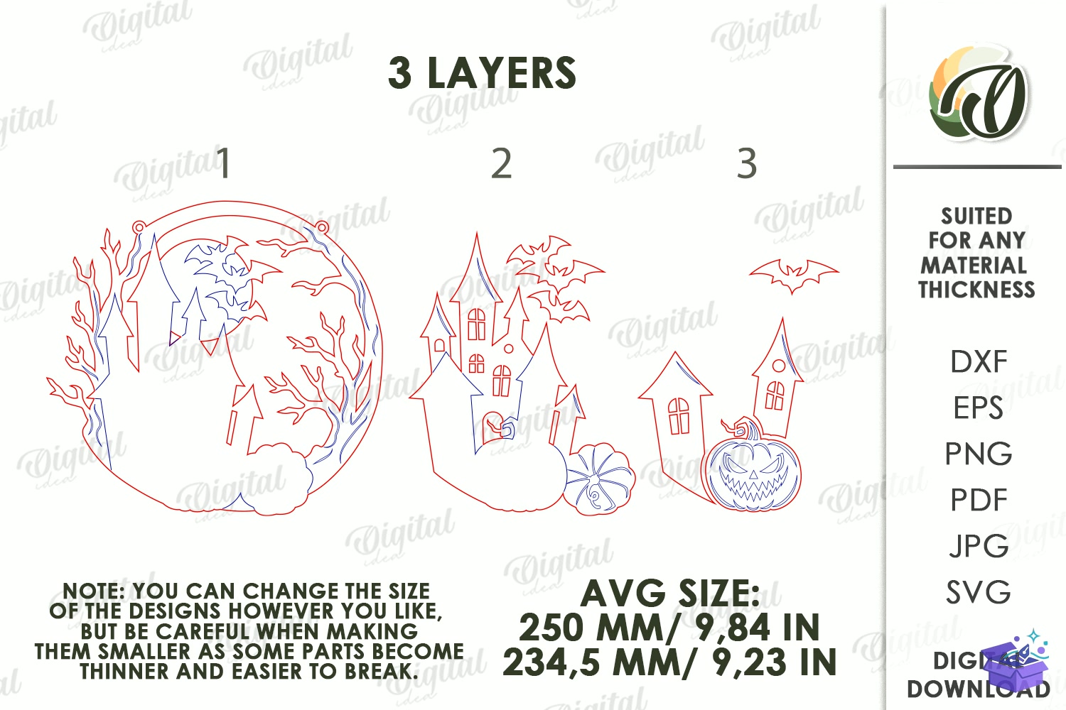 Cadılar Bayramı Wreaths Lazer Kesim - Tasarım Çizim Dosyası (SVG, DXF, EPS, PNG) - Lazer Kesim Dosyaları İndir (STL, 3MF, DXF)