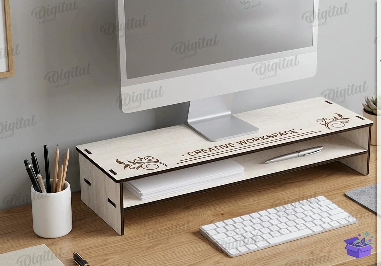 Masaüstü Düzenleyici With Pencil Tutucu Book - Tasarım Çizim Dosyası (SVG, DXF, EPS, PNG) önizleme 6