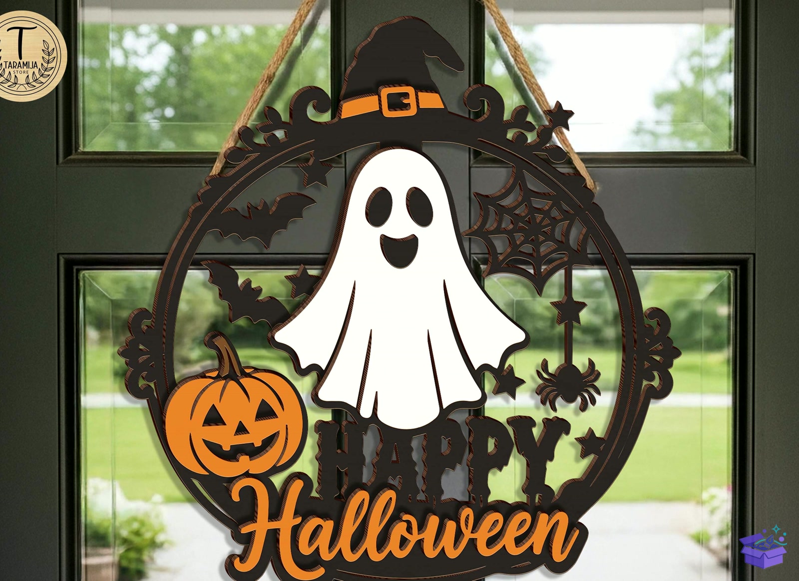 Pumpkin Shape Fall Wall Tabela Levha Lazer Kesim - Tasarım Çizim Dosyası (SVG, DXF, EPS, PNG) önizleme 6