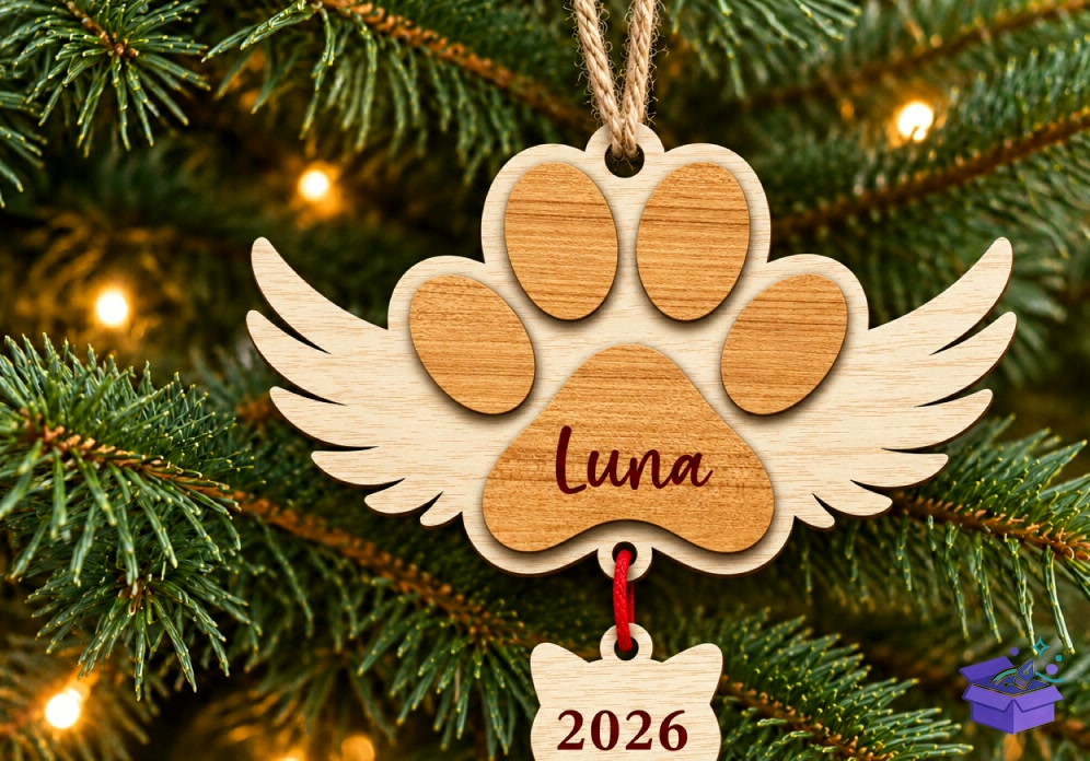Yılbaşı Animal Süs - Tasarım Çizim Dosyası (SVG, DXF, EPS, PNG) önizleme 4