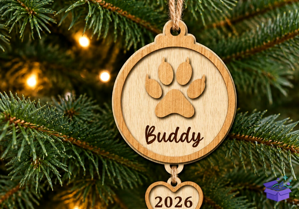 Yılbaşı Animal Süs - Tasarım Çizim Dosyası (SVG, DXF, EPS, PNG) önizleme 5