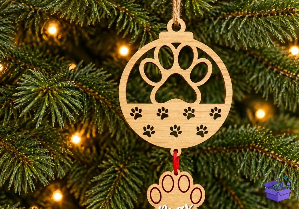 Yılbaşı Animal Süs - Tasarım Çizim Dosyası (SVG, DXF, EPS, PNG) önizleme 6