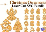 Yılbaşı Ağacı Süsü (23 Tasarım) - Lazer Kesim ve Çizim Dosyası (SVG, DXF, EPS, AI, PDF, PNG) - detaylı önizleme 5