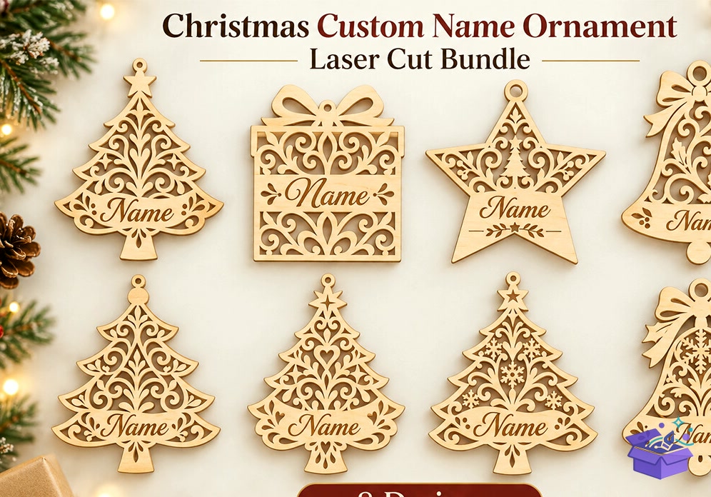 Santa Flight Moon Fener Santa And Ren Geyiği Lazer Kesim - Tasarım Çizim Dosyası (SVG, DXF, EPS, PNG) önizleme 5