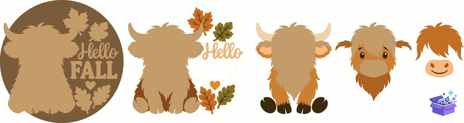 Hello Fall Cow Door Tabela Levha SVG - Tasarım Çizim Dosyası (SVG, DXF, EPS, PNG) - Lazer Kesim Dosyaları İndir (DXF, SVG, EPS)