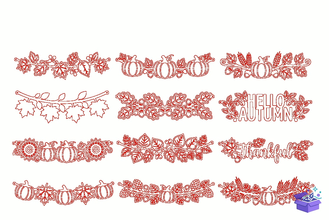 Fall Garland Lazer Kesim SVG - Tasarım Çizim Dosyası (SVG, DXF, EPS, PNG) - Lazer Kesim Dosyaları İndir (DXF, SVG, EPS)