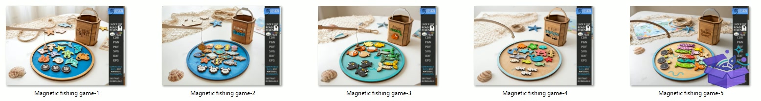 Magnetic Fishing Game Lazer Kesim - Tasarım Çizim Dosyası (SVG, DXF, EPS, PNG) önizleme 2